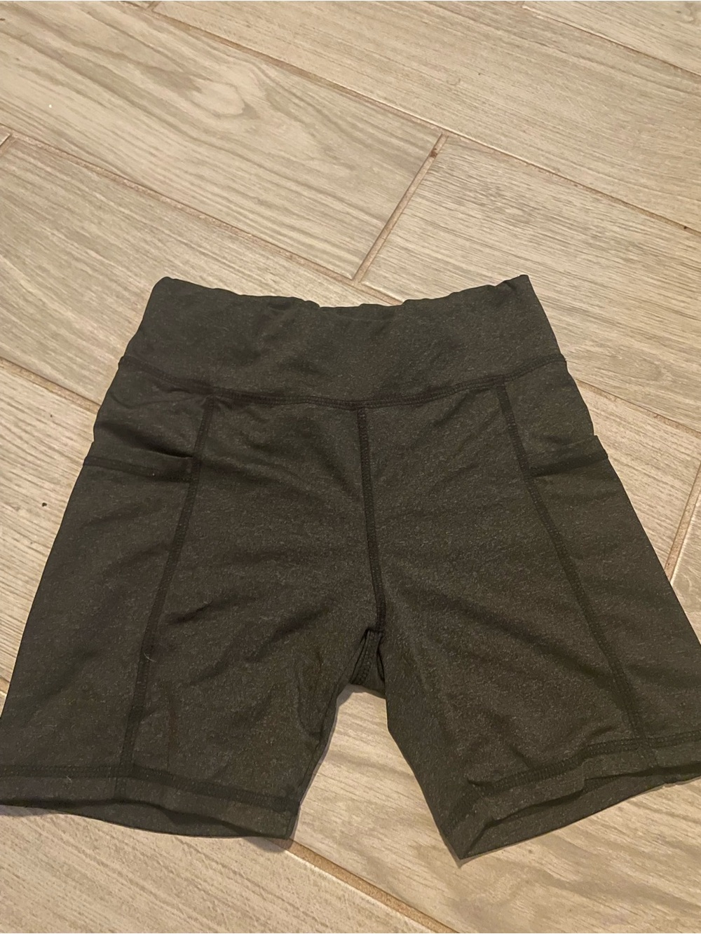 SHEIN Black High-Waist Athletic Bike Shorts